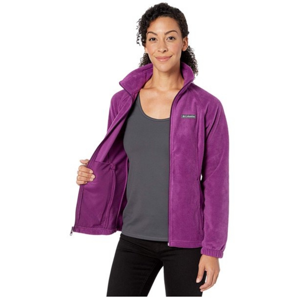 Columbia Benton Springs Full Zip Fleece Jacket MEDIUM Wild Iris